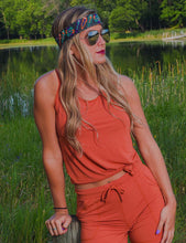 Rust Breathe Instant Cooling UPF Racerback Tank