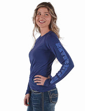 Indigo Breathe Instant Cooling UPF Long Sleeve Raglan / Baseball Tee