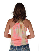 Pink And Yellow Sherbet Lightweight Stretch Jersey Flowy Tank Top