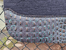 32" x 30" Roper Pad - Black / Dark Lagoon Bronze Croc -  3/4" Thick [NGH, FLWL, BCP]