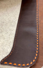 30" x 30" All Around Pad - Natural / Dark Brown w/ Buckstitching -  3/4" Thick