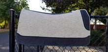 30" x 28" Barrel Pad - Natural / Black w/ Turquoise Buckstitch -  3/4" Thick