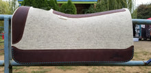 30" x 30" All Around Pad - Natural / Dark Brown w/ Buckstitching -  3/4" Thick