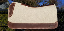 5 Star 32" x 30" Roper Pad - Natural / Dark Brown w/ Natural Buckstitching