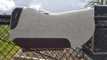 5 Star 32" x 30" Roper Pad - Natural / Dark Brown -  Round Skirts - Cross Embroidery - 3/4" Thick