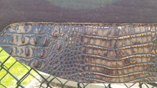 32" x 30" Roper Pad - Dark Chocolate / Brown Copper Croc -  Round Skirts - 3/4" Thick