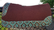 32" x 30" Roper Pad - Dark Chocolate / Turquoise Copper Aztec - 3/4" Thick