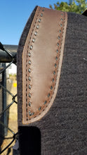 30" x 30" All Around Pad - Black / Dark Brown - 3/4" Thick - Black Buckstitching - NGH Wither