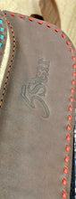 30" x 30" All Around Pad - Natural / Dark Brown w/ Buckstitching -  3/4" Thick