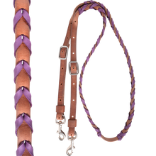 Harness Barrel Rein With Latigo Lacing